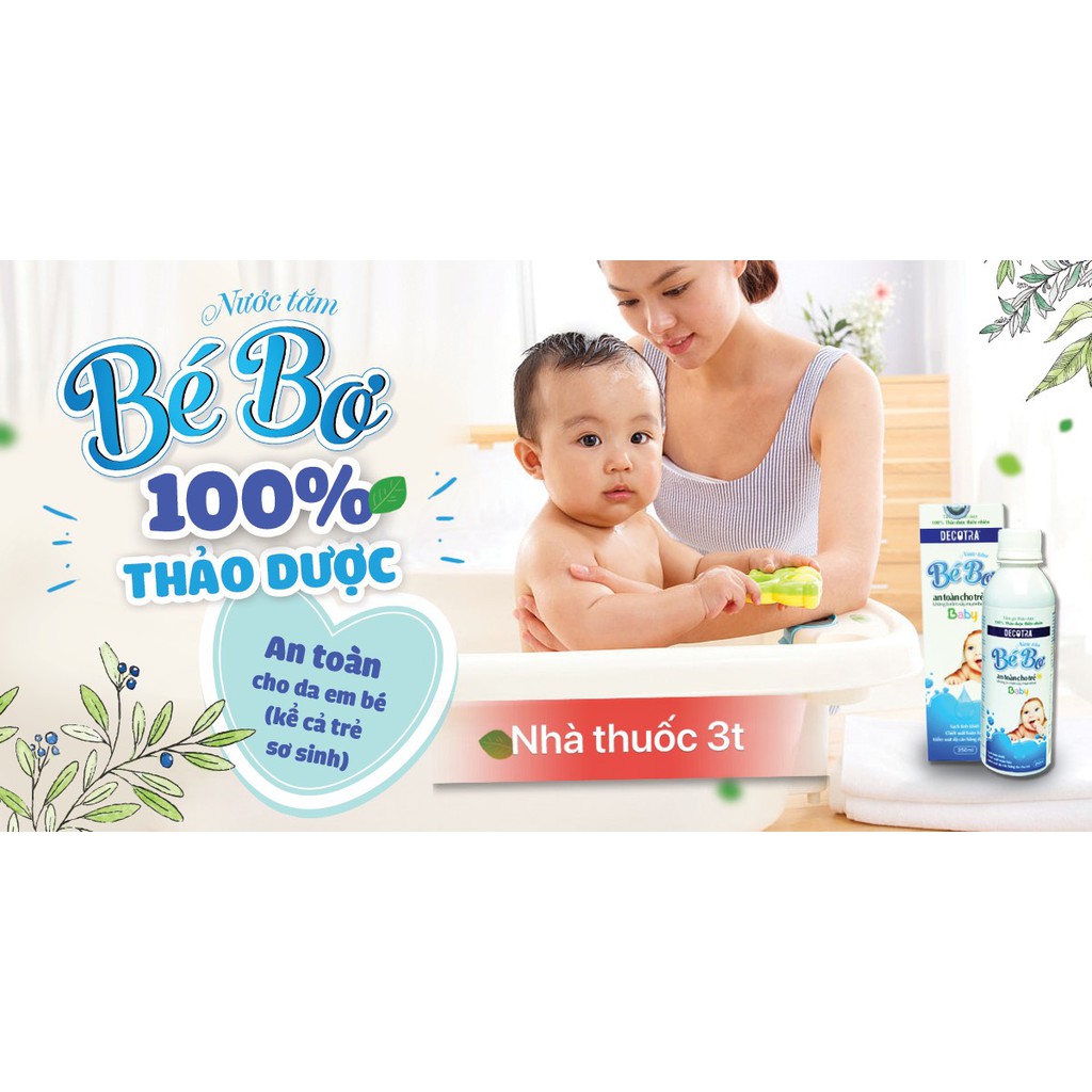 Nước tắm thảo dược Bé Bơ, hết rôm sảy, mụn nhọt, lở ngứa, hăm da.