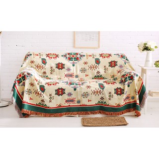 Thảm phủ sofa nhập họa tiết noel dùng cả 2 mặt