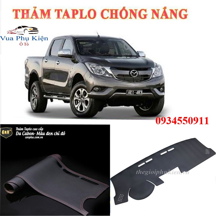 Thảm taplo Mazda BT50 đời 2015-2019 Da PU vân Cacbon cao cấp