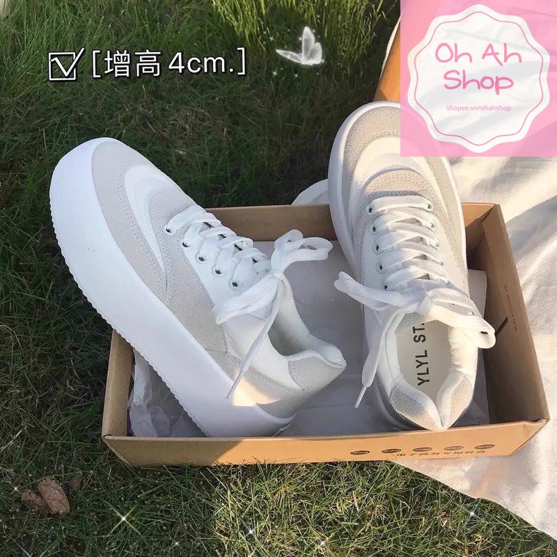 GIÀY ROSE BLACKPINK ĐẾ BÁNH MÌ 4CM HÀNG ĐẸP