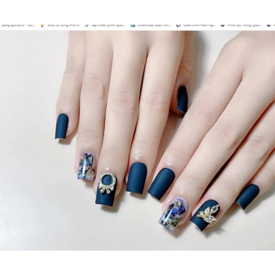 charm nơ trang trí nail