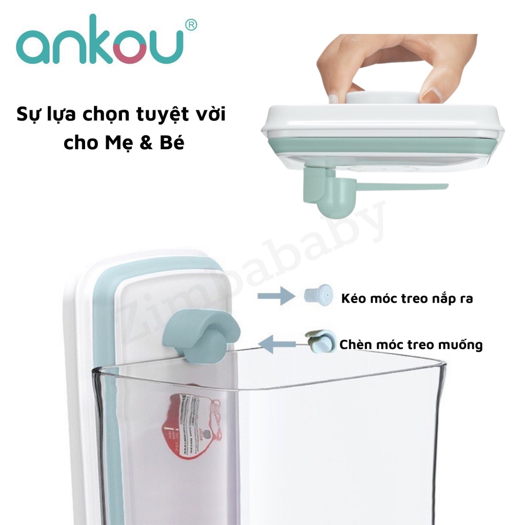 Hộp Đựng Sữa Bột Cho Bé Ankou Chống Ẩm Hút Chân Không Đảm Bảo Vệ Sinh, Hộp Trữ Sữa Bột Chính Hãng