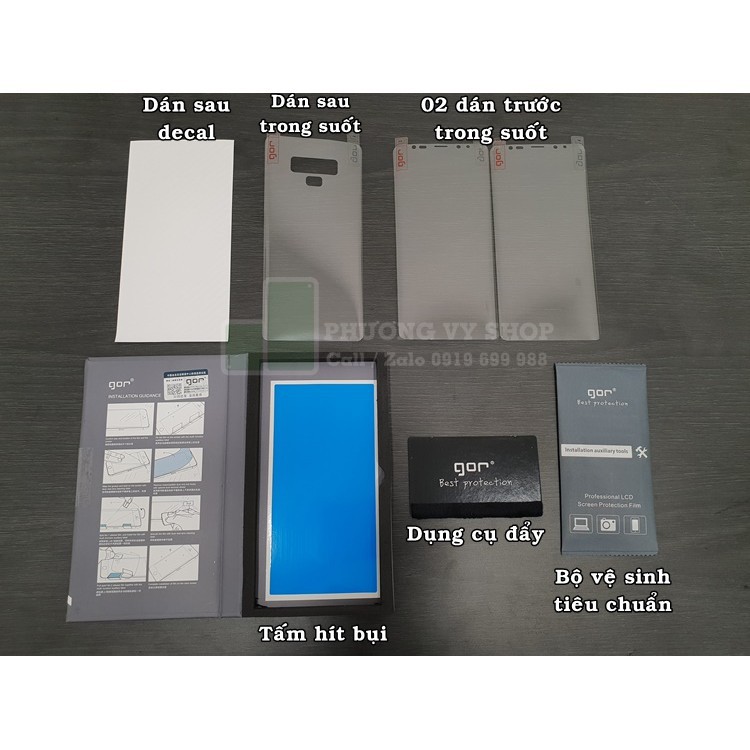 {Sỉ=lẻ} Bộ 4 dán Gor full màn cho Samsung Note10, Note10plus, Note8,Note9,Note20ultra,S10E,S105G,S10 Plus, S7 Edge/s8/s9