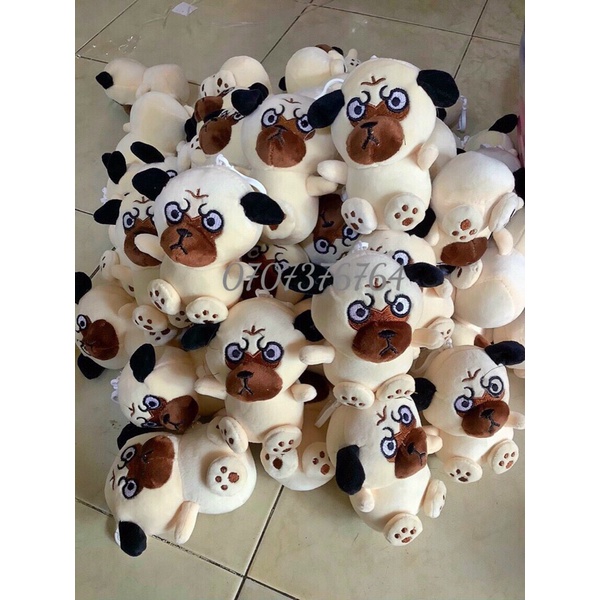 (Sỉ) MÓC KHOÁ CHÓ PUG – CHÓ MẶT XỆ – Chất Miniso Mềm – Xịn Xò