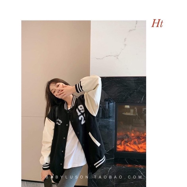 Áo khoác bomber phối tay 1928 HT12