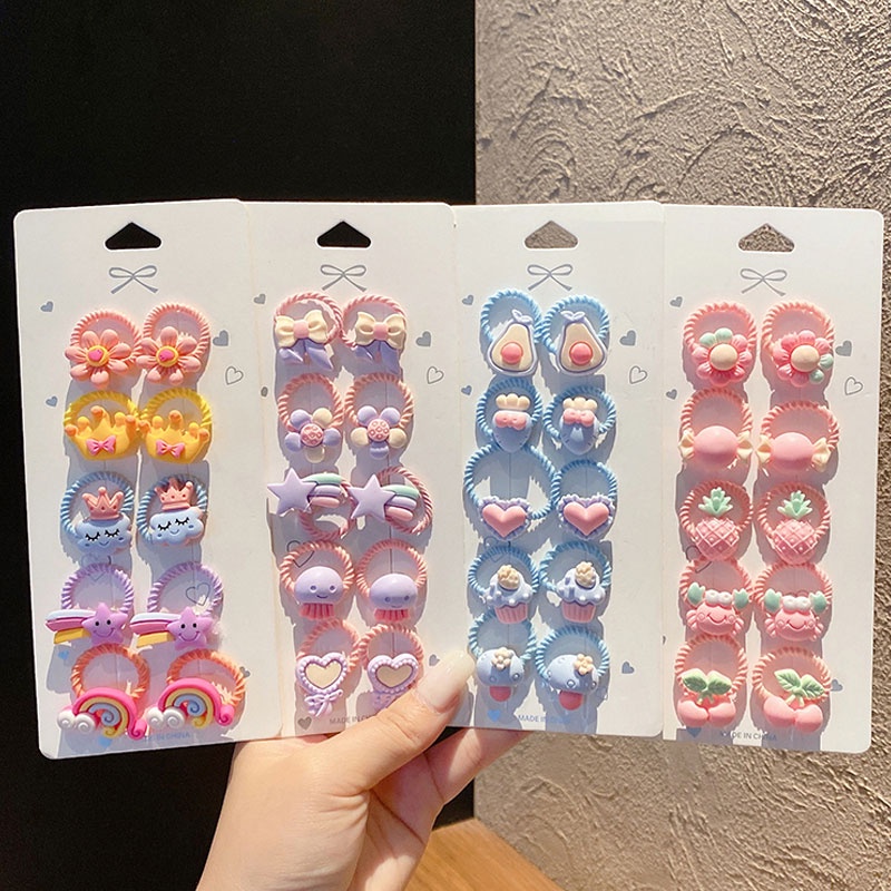 Dây Cột Tóc Cao Su Kiểu Hàn Quốc Dễ Thương Cho Bé Gái