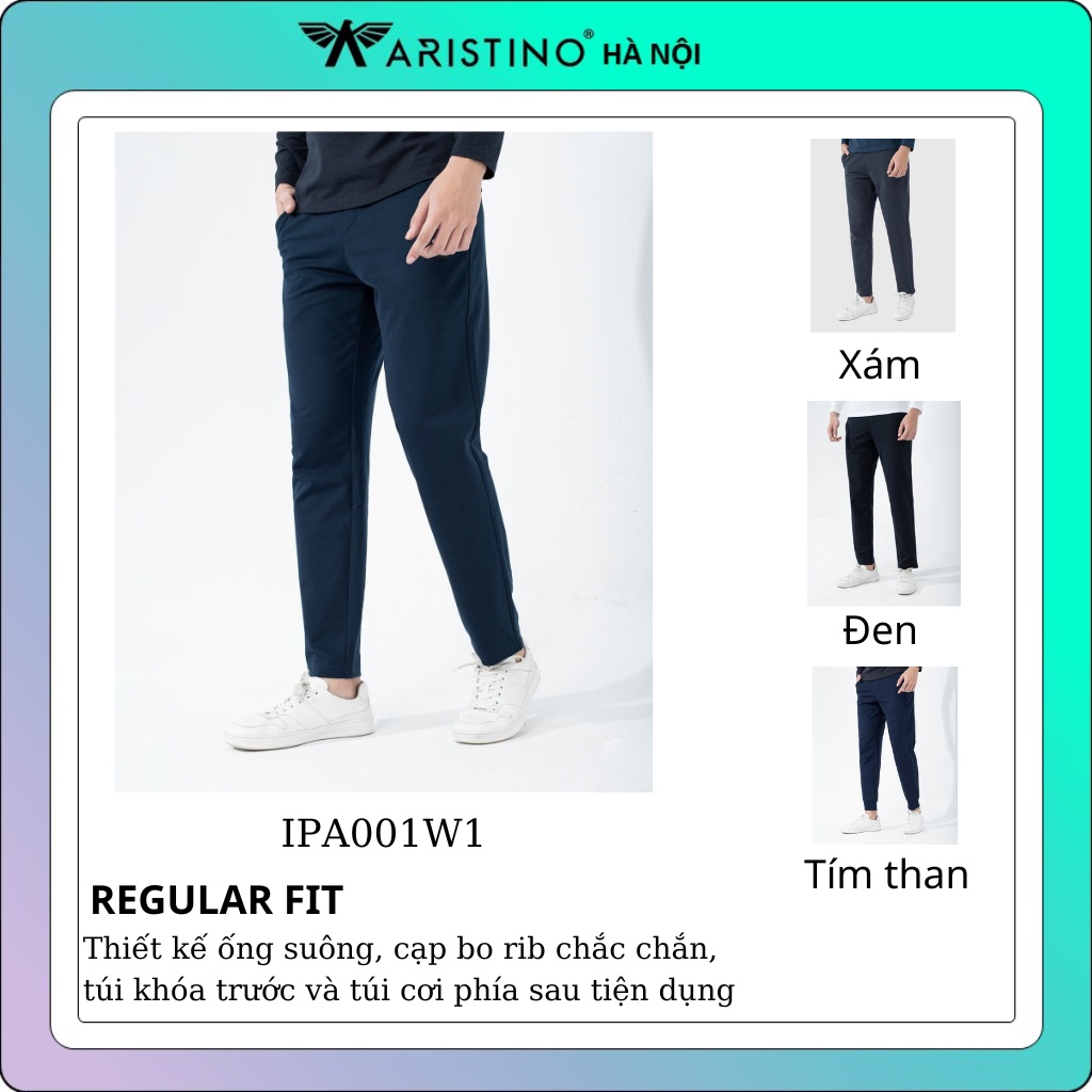 Quần dài thu đông Insidemen  dệt kim ống suông có túi co giãn nhẹ IPA001W1