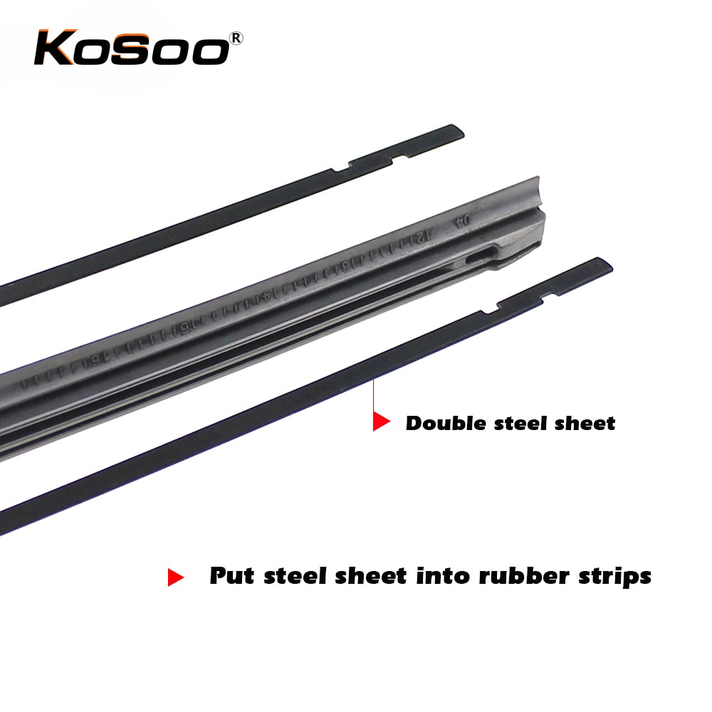 Phụ kiện dây cao su 8mm 14&quot;16&quot;17&quot;19&quot;19&quot;20&quot;21&quot;22&quot;24&quot;26&quot;28&quot; thay thế dành cho lưỡi gạt nước xe hơi
