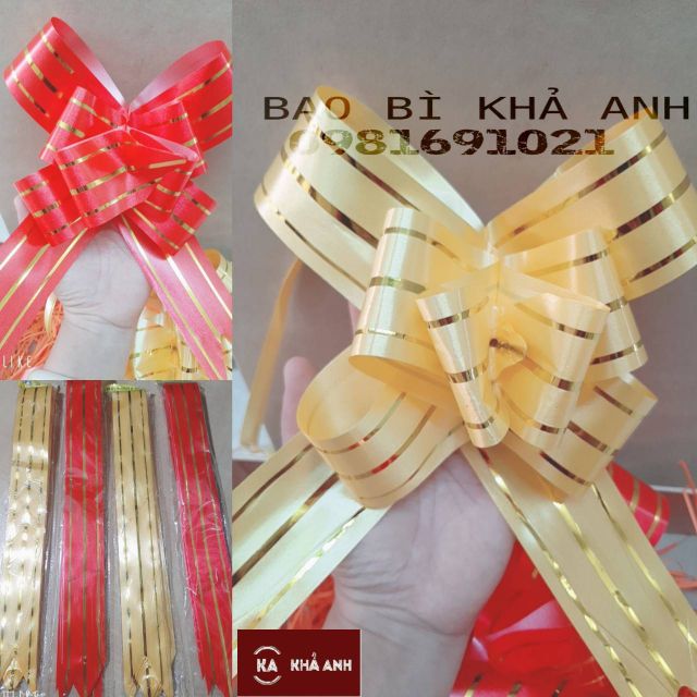 🎀🎀 Nơ Rút Trang Trí Giỏ quà Tết siêu Xinh Tết Tân Sửu - bản rộng 4.5cm | BigBuy360 - bigbuy360.vn