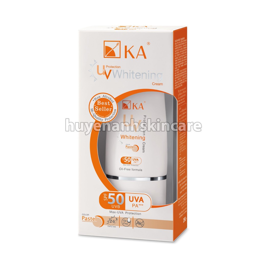 Kem dưỡng da chống nắng trang điểm  KA UV Protection Whitening Cream SPF 50+  PA+++ pastel 15g