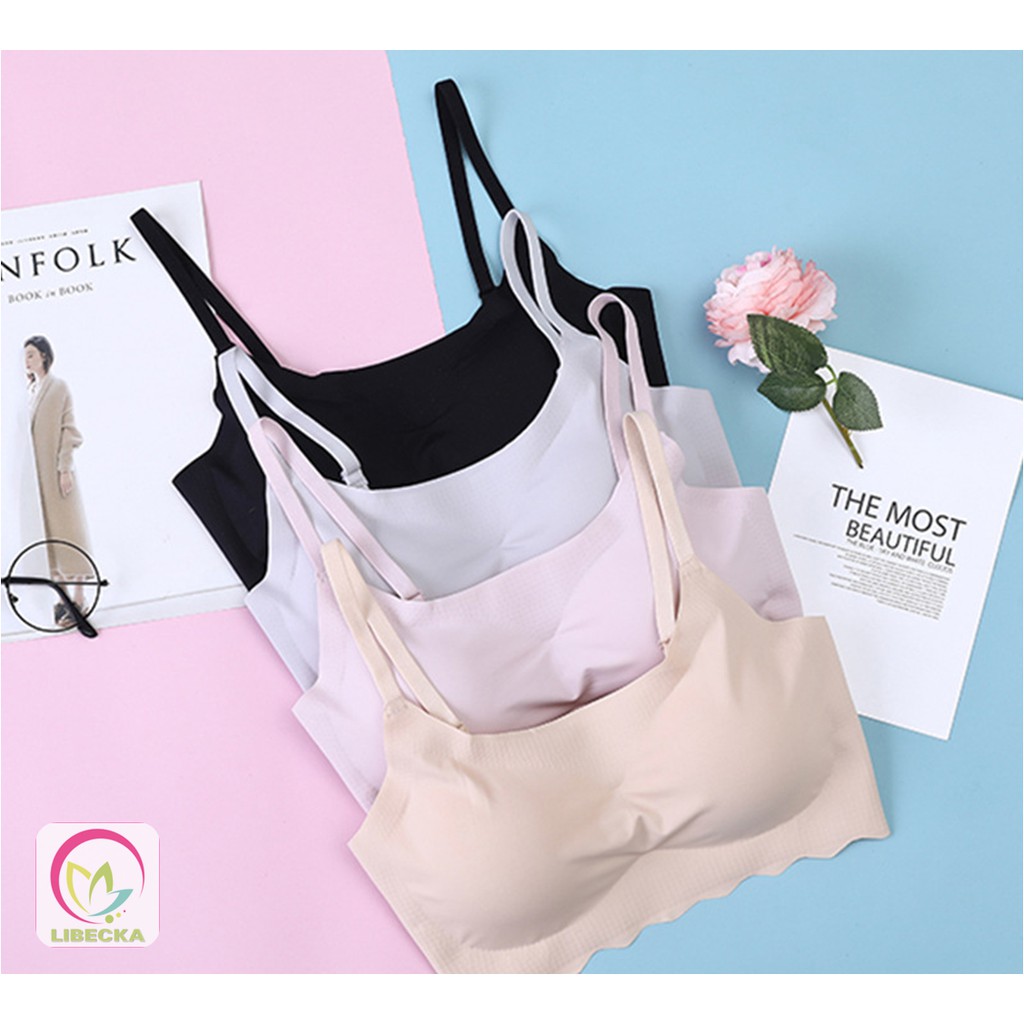 Áo ngực Bra nữ 2 dây quai mảnh su đúc tập Gym cao cấp không gọng nâng ngực không đường may không lộ viền LIBECKA AL24