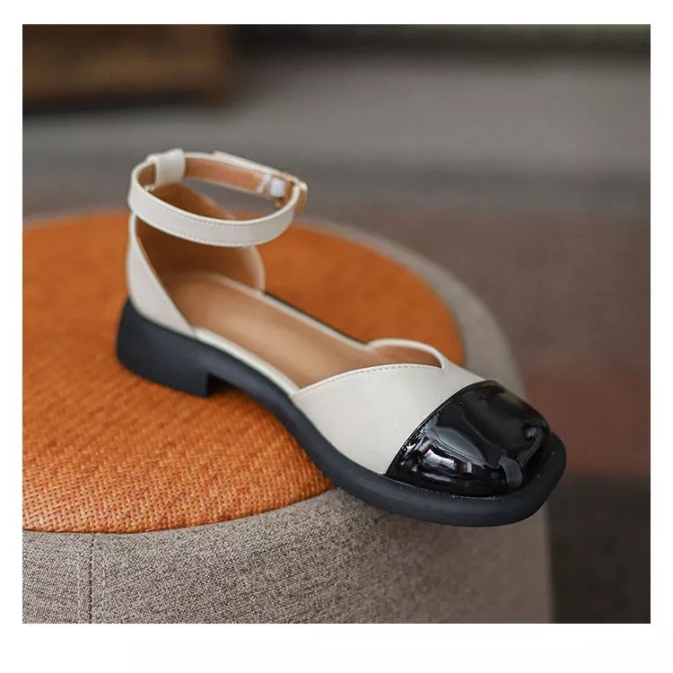 Giày Mary Vá Mũi Bít Hậu thời Trang Cực Xinh Da Mềm MLA59