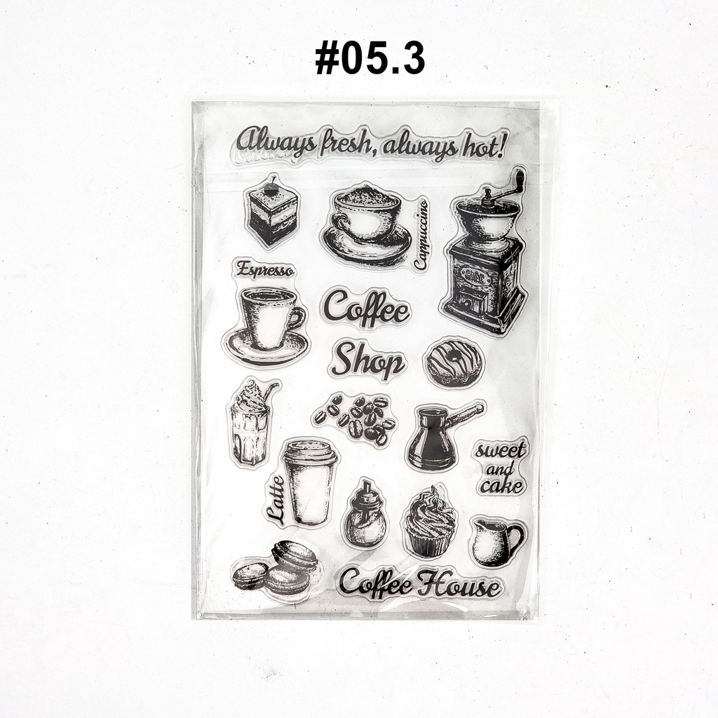 Stamp chủ đề retro dụng trang trí sổ tay, scrapbook, planner,... [ 05 ]