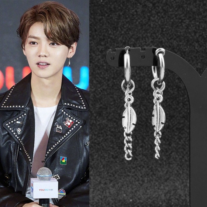 Khuyên tai Luhan EXO - khuyên nam- bông tai Unisex titan không gỉ