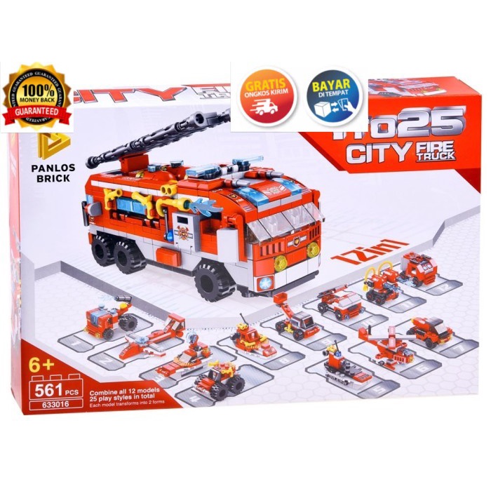 Mô hình xe cứu hỏa đồ chơi Lego 12 kiểu dáng
