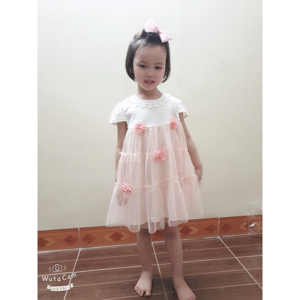 Váy bé gái - Váy ren công chúa bánh bèo siêu xinh cho bé