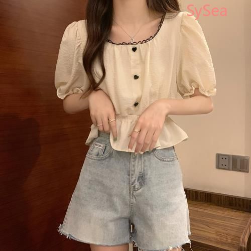 Áo Voan Cổ Vuông Thời Trang Mùa Hè Pháp Dành Cho Nữ