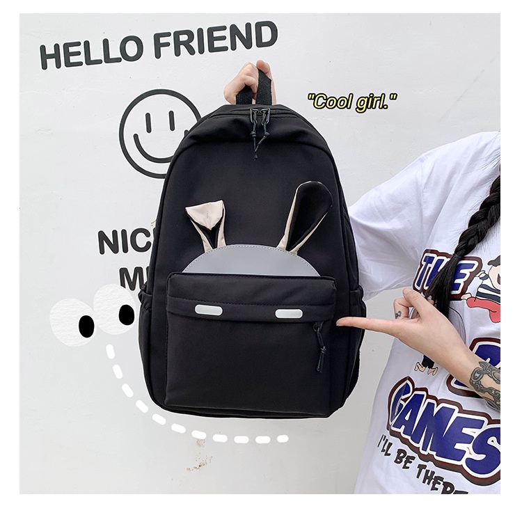 Balo basic nam nữ thời trang màu đen trơn đi học đựng laptop đẹp phong cách thời trang đơn giản S2248