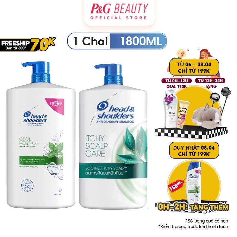 Dầu Gội Head&amp;Shoulders chai 1800ml