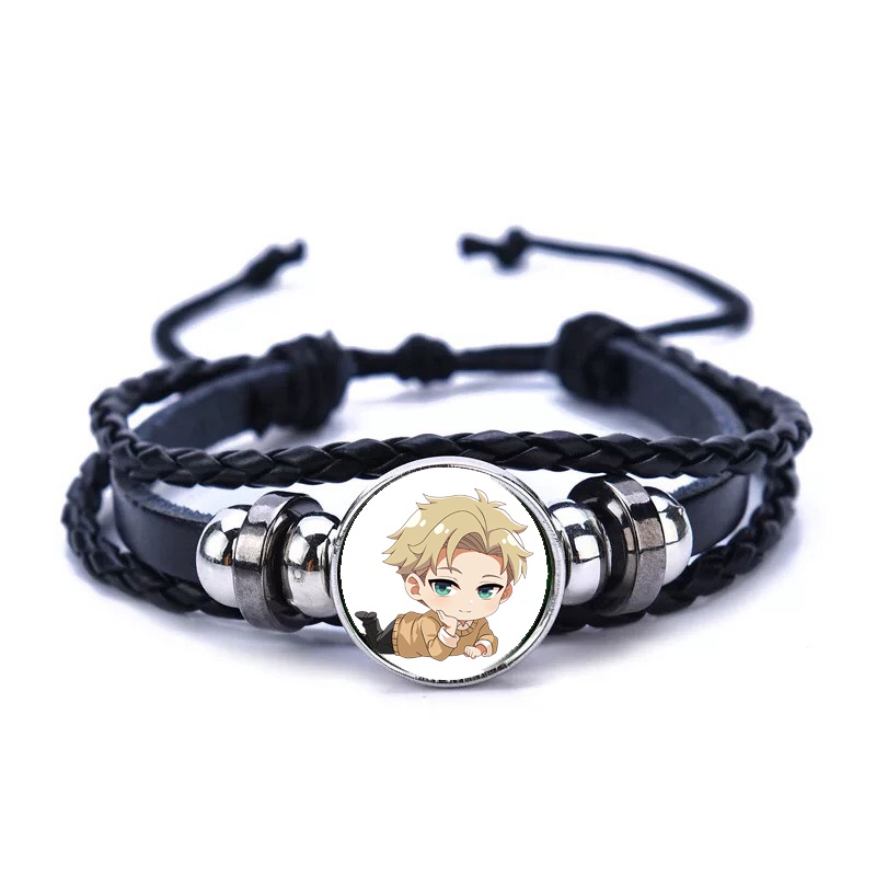 Vòng tay da lộn in hình nhân vật SPY x Family ver nằm gia đình điệp viên anime chibi tiện lợi xinh xắn thời trang
