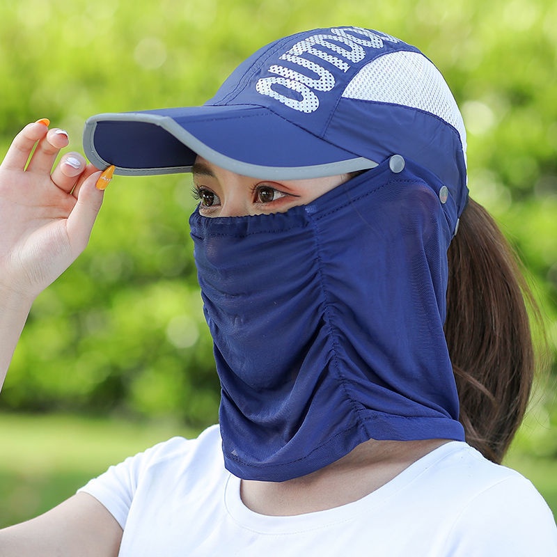 Mũ che nắng với lưới che mặt thoáng khí thời trang cho nam