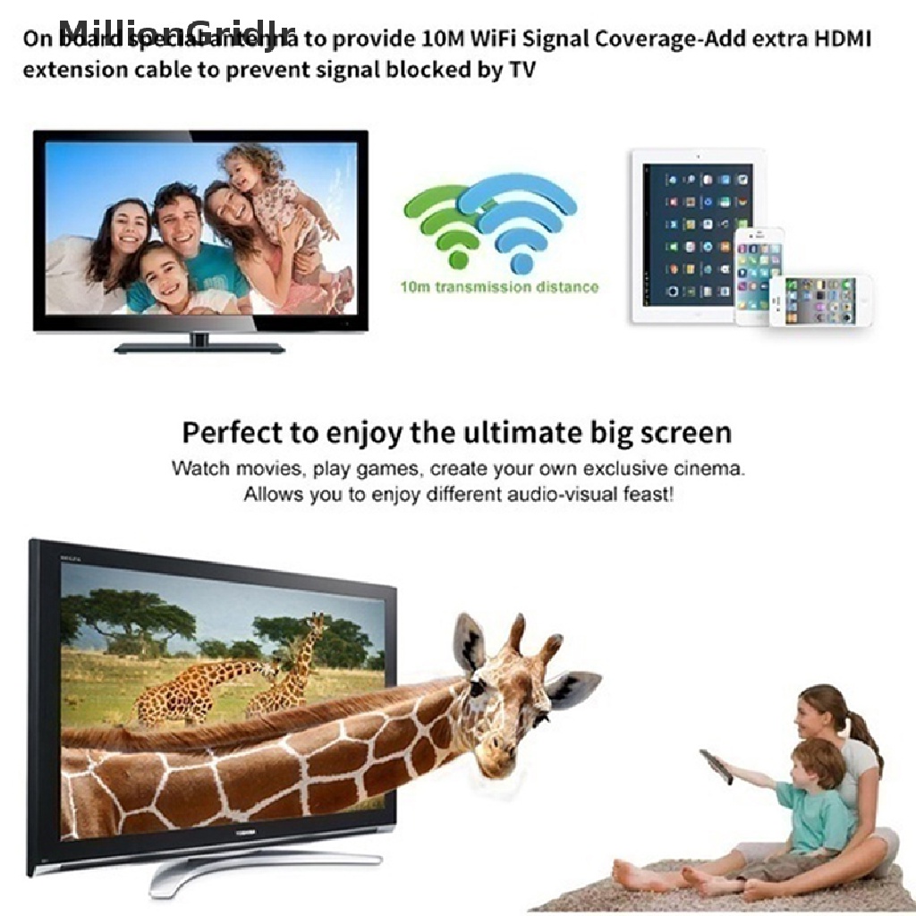 Thiết Bị Chia Sẻ Hình Ảnh Anycast Miracast Airplay Hdmi 1080p