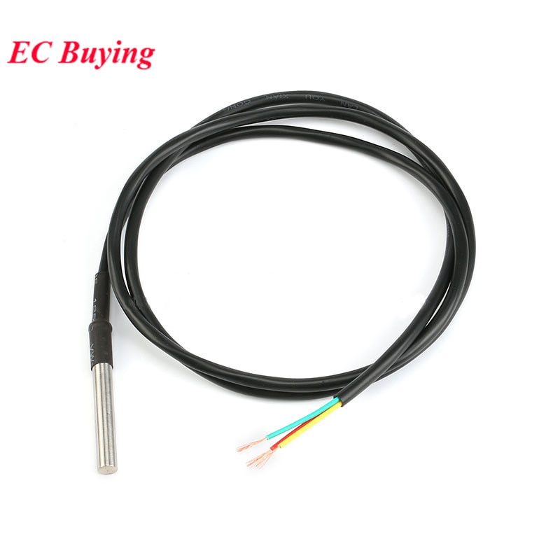 DS1820 Stainless Steel Package Waterproof Temperature Probe18B20 Temperature Sensor DS18B20 TO-92 18B20 chips For Arduino