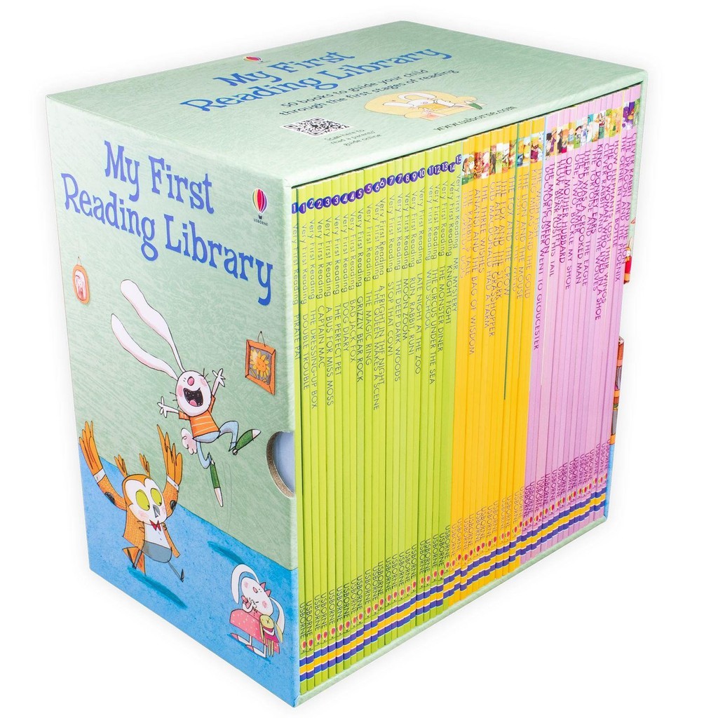 Sách tiếng anh cho bé có file nghe My First Reading Library Usborne (Bộ xanh) - Box set