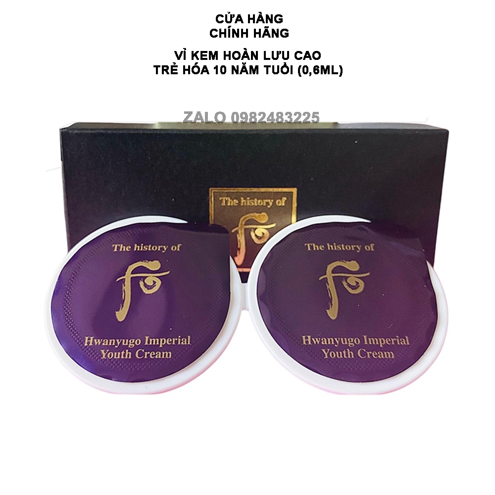 1 Vỉ Kem Dưỡng Da Hoàn Lưu Cao Whoo Hwanyu Go Imperial Youth Cream Trẻ Hóa 10 Năm Tuổi