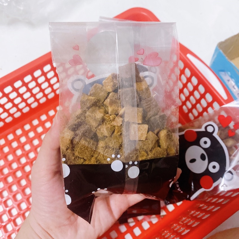 Cá ngừ sấy nguyên vị gói 50gr dùng thử,viên sấy lạnh đông khô giòn ngon vị cá biển cho Mèo ăn nhẹ