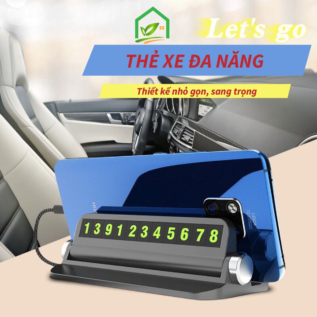 Bảng ghi số điện thoại khi đỗ xe trên ô tô để được điện thoại (THE3)
