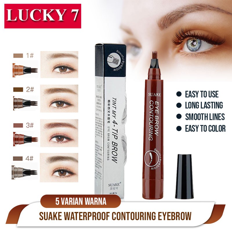 (Hàng Mới Về) Bút Kẻ Lông Mày Dạng Phẩy Sợi Chống Nước Bền Màu Dài Lâu