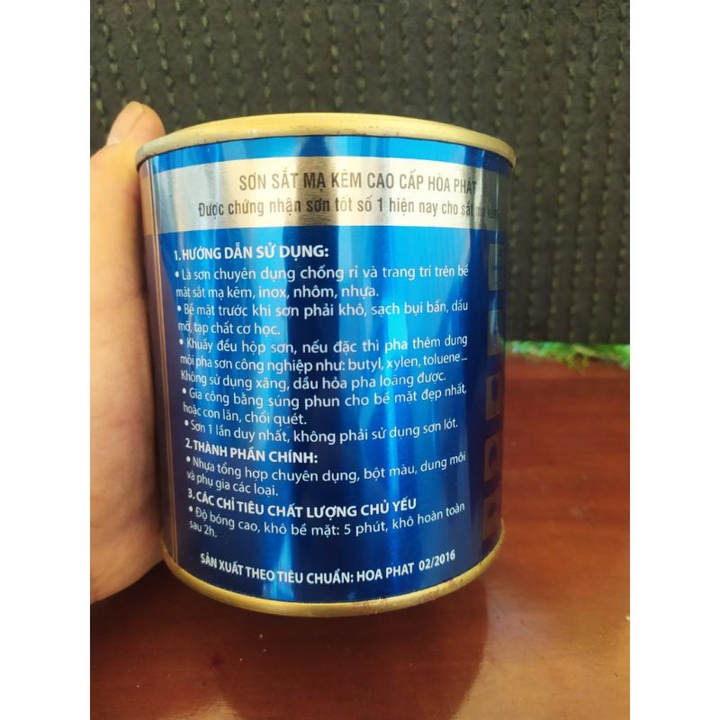 Sơn chống rỉ, sơn sắt mạ kẽm HP Paint 800g màu dưa hấu