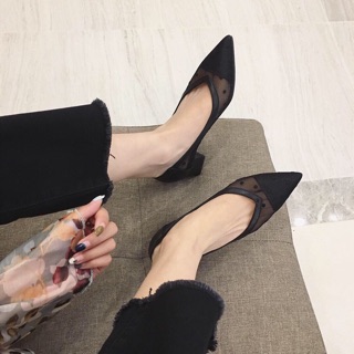Giày cao gót lưới bi