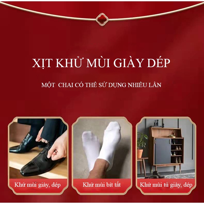 Xịt khử mùi giày, hôi chân giúp thơm giày nhiều mùi hương dễ sử dụng thơm lâu