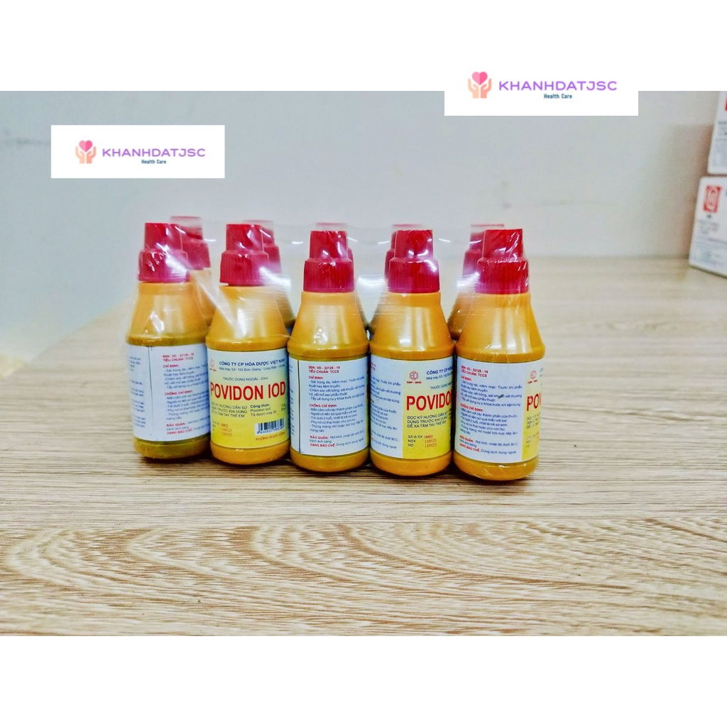 Sát trùng Povidon Iod 20ml -90ml Công ty Hoá dược
