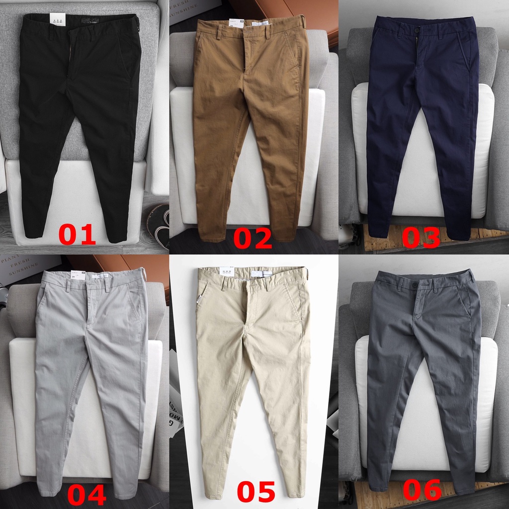 Quần Kaki Nam Zara Cao Cấp Ống Suông Chất Dày Co Giãn Full Mạc