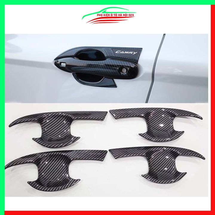 Ốp tay hõm Camry 2019-2023 vân Carbon chống trầy bảo vệ cửa xe ô tô