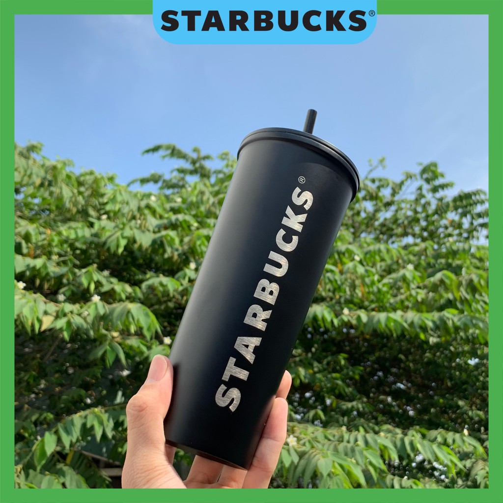 Ly Starbucks chính hãng size Venti 590ml đen nhám