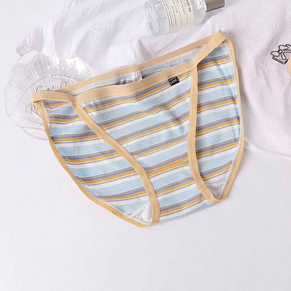 Quần Lót Cotton Họa Tiết Kẻ Sọc Dễ Thương Cho Nữ