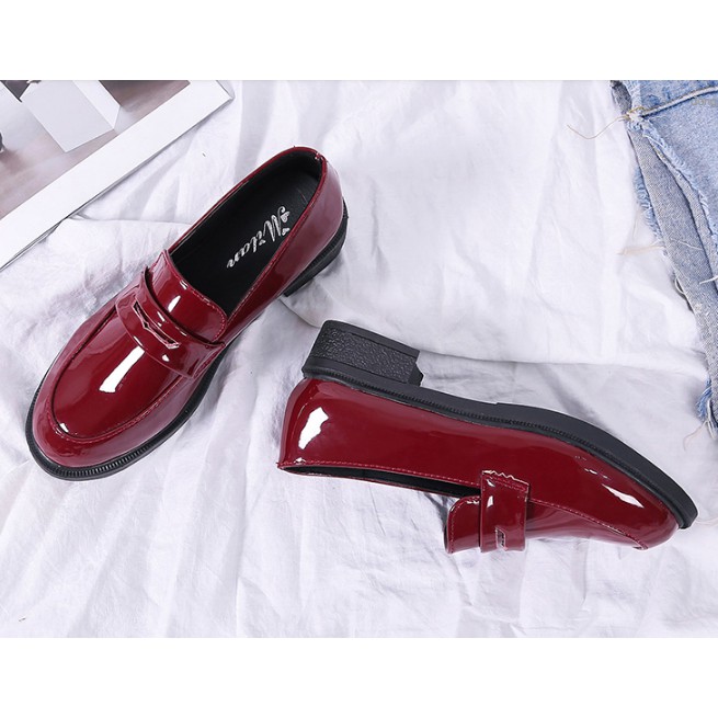 D123- giày oxford nữ trơn da bóng, giày tây nữ | BigBuy360 - bigbuy360.vn