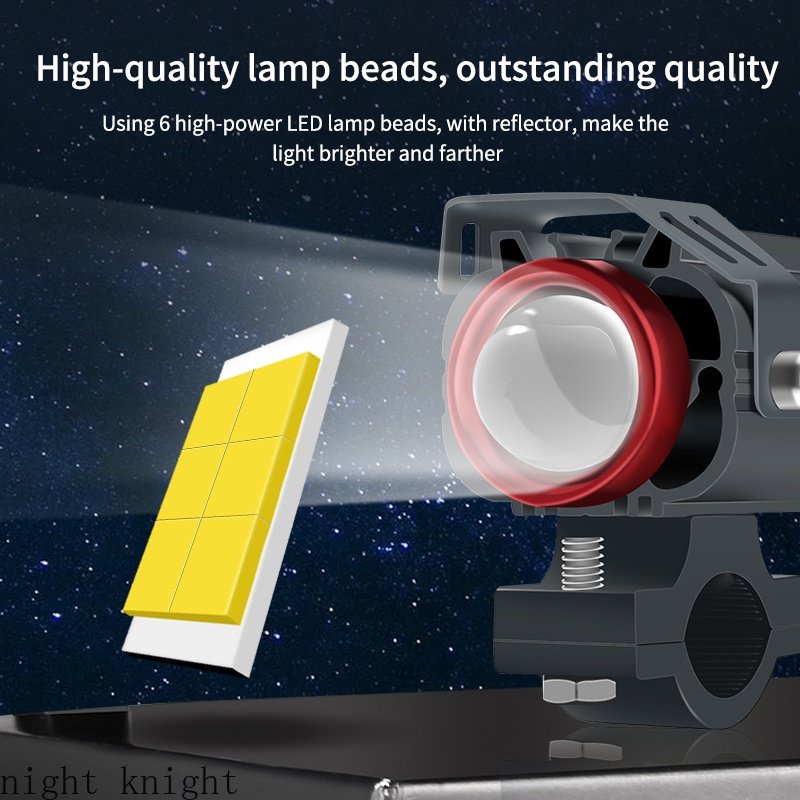 Đèn Pha LED Mini Ánh Sáng Trắng / Vàng Chất Lượng Cao Cho Xe Mô Tô