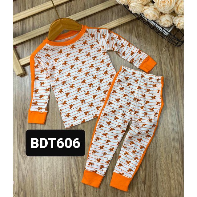 Bộ dài tay thun xuất khẩu mịn đẹp cho bé trai sỉ quần áo cho bé hồ chí minh Pikakids