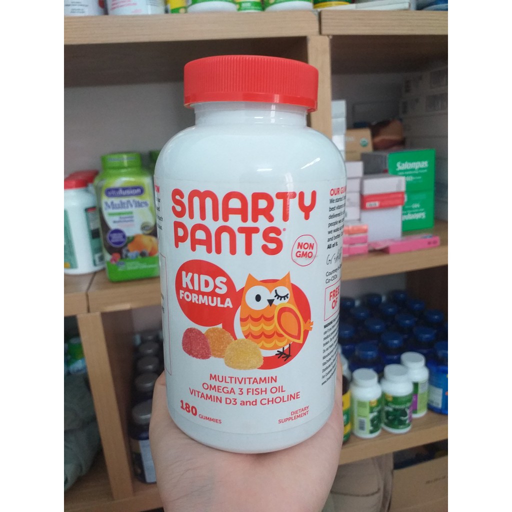 DATE 4.22 Kẹo Dẻo Smarty Pants Bổ Sung Vitamin Cho Bé 180v Mỹ