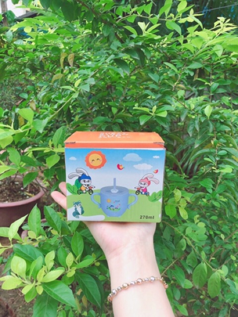 Cốc Uống Nước Lúa Mạch Cho Bé Kèm Ống Hút