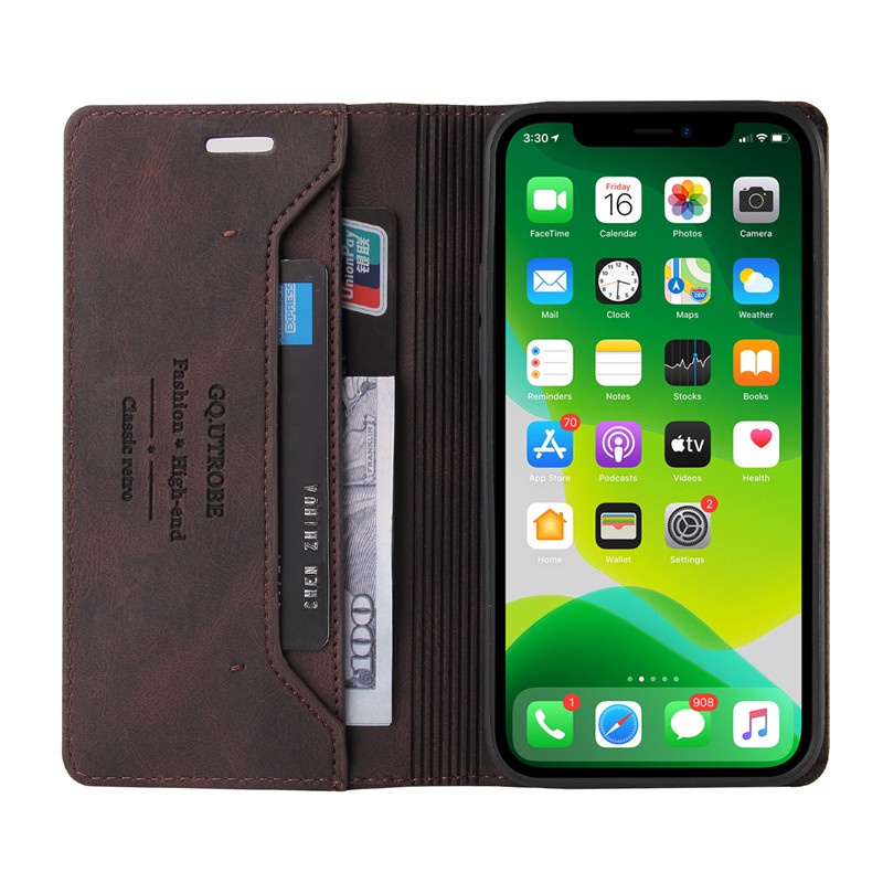 Ốp Điện Thoại Da Gấp Gọn Thời Trang Cho IPhone 14 13 12 11 Pro Max