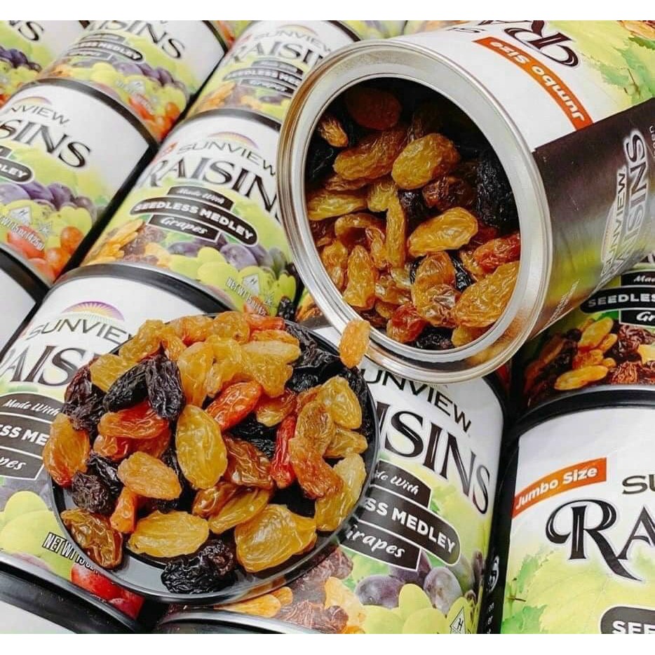 [DATE MỚI 2023] Nho Khô Raisins Mix Vị Hỗn Hợp Thập Cẩm 3 Màu Nhập Khẩu Mỹ