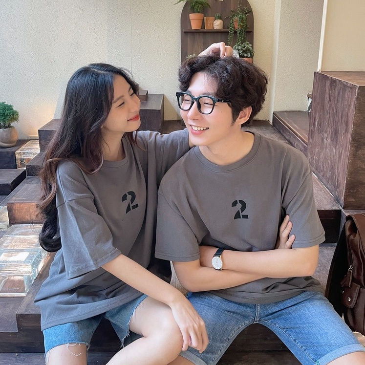 Áo thun unisex nam nữ Fm Style form rộng hoạt tiết siêu xinh 4 màu lựa chọn 205050046