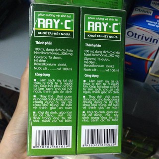 Ray-C xịt làm sạch ráy tai