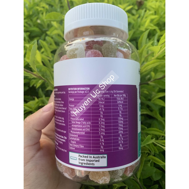 Kẹo Kid Gummy Healthy Care Omega 3 hỗ trợ bổ sung omega 3 cho bé 250 viên của Úc